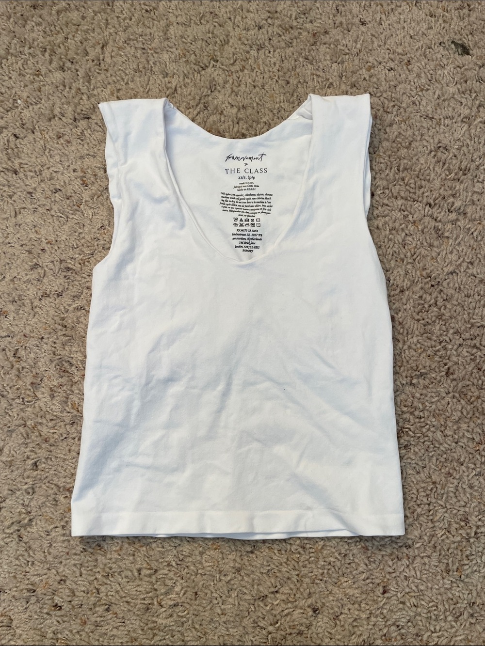 FP Movement x The Class Crop Tank Top – White V-Neck!